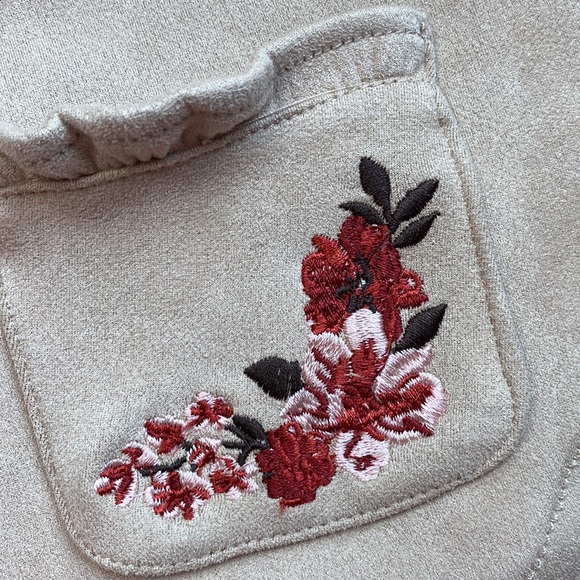 Little Lass Toddler Poncho with Floral Embroidery Size 2T - Picture 3 of 6